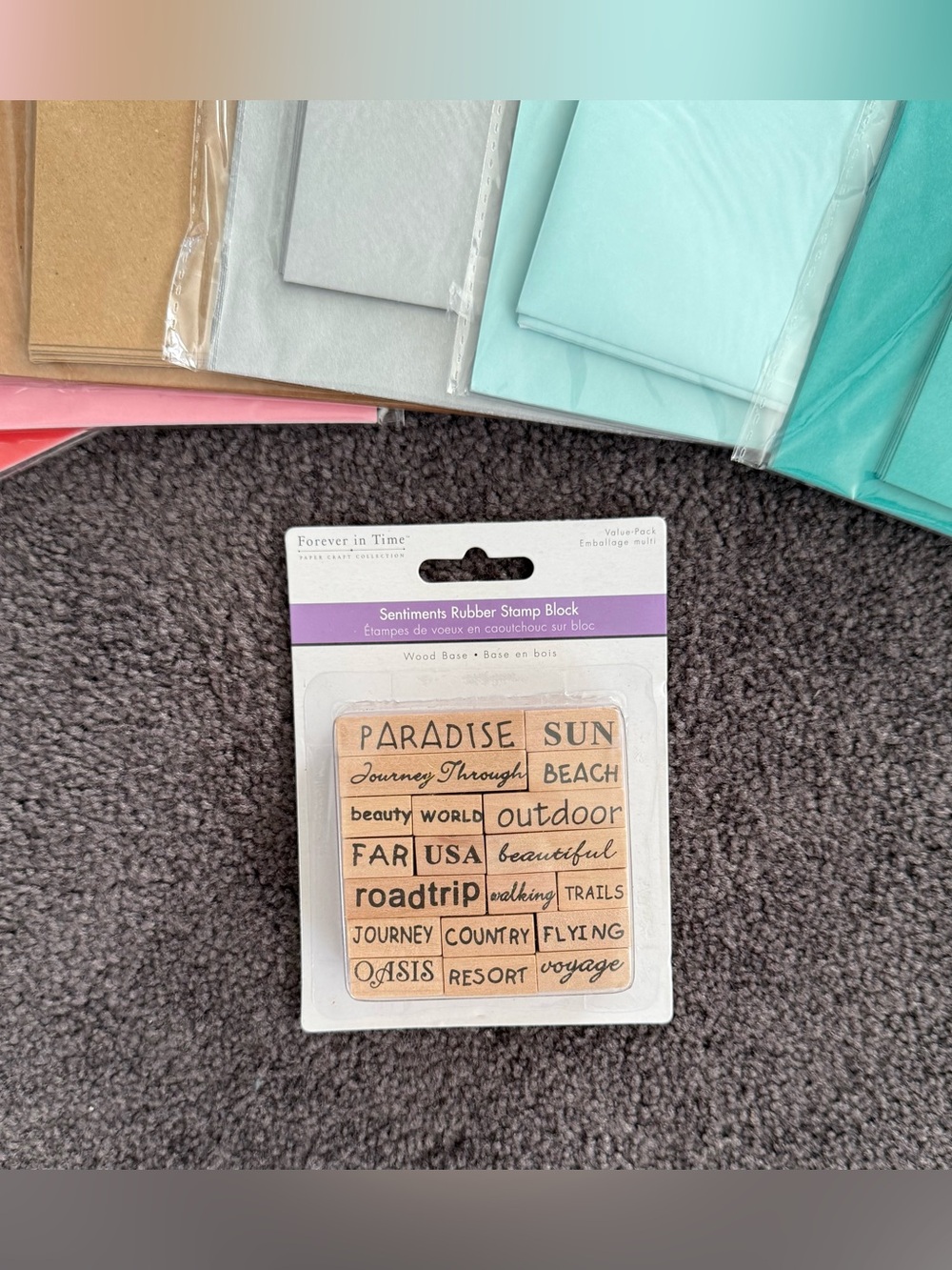 Kids/Adults 35 DIY Blank Cards & Envelopes with 1 Package of Rubber Stamps 🙌